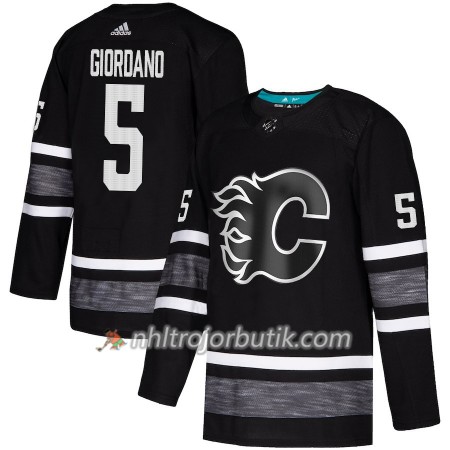 Män Ishockey Calgary Flames tröja Mark Giordano 5 Svart 2019 All-Star Adidas Authentic